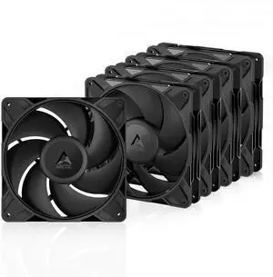 ARCTIC P14 Pro PST, 5 Pack - Powerful Premium Fan, 140 mm PWM Fan with Y-Cable Splitter, 400-2500 RPM, 0 RPM <5% PWM, Fluid Dynamic Bearing, 4-Pin - Black