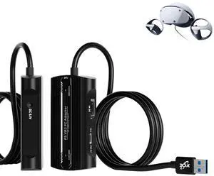 PSVR2 PC Adapter Accessories Kit.Includes DP1.4Cable and Expandable Power Adapter. Expand Your PSVR2 Game Library to Achieve Stable Links,Reduce Game Latency,Keep Your equipment Running smoothly.Black