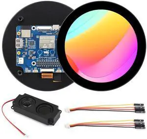 Waveshare ESP32-P4 4inch WIFI6 Round Touch Display Development Board, 720 × 720, 170° Viewing Angle, Optical Bonding Toughened Glass, Onboard Dual Microphones, Support Wi-Fi 6 / Bluetooth 5 (LE)