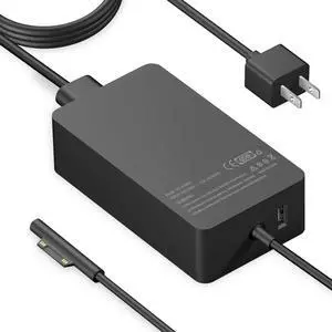 Charger Compatible with Microsoft Surface Pro, Surface Go Tablet, Surface Book, Support 65W, 44W, 39W, 36W, 24W Microsoft Surface Laptop Charger