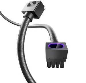AsiaHorse Hydrus-8PIN GPU PSU Extension Cable ARGB Light, Copper Wire Power Extension Cable Integrated Minimalist Design, 2000W Power (Whole Set), PC Power Cord for GPU Cable Management & DIY