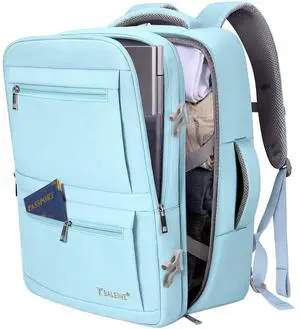 BALEINE Travel Backpack for Women Men, Large Sturdy Carry On Laptop Backpack Gifts for Business, Casual, Weekender, Hiking (Large, Light Blue)