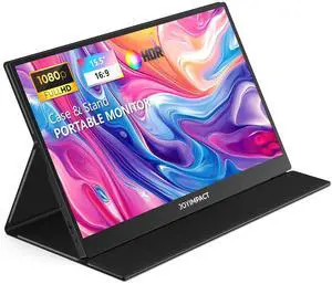 JoyImpact Laptop Screen Extender, 15.6" IPS FHD 1080P Laptop Monitor Extender USBC HDMI Dual Speakers Portable Monitor for PC/Mac/Phone/PS5/PS4/Xbox/Switch, HDR Gaming Monitor with Cover Stand