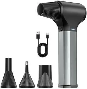 Compressed Air Duster, 330000RPM Super Power Electric Air Duster Cordless Air Blower Rechargeable 3-Gear Adjustable Mini Blower Turbo Fan Dust Blower for Keyboard, Computer, Car, Home and Outdoor