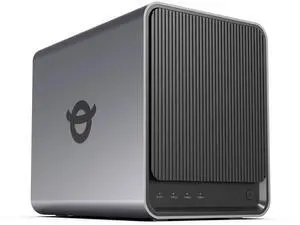 Yxk Zero1 4-Bay Desktop NAS, Quad-Core CPU, User-Friendly Home NAS Storage, Secure File Management & Remote Access, Dual 2.5GbE, HDMI for Home Office, Network Attached Storage (Diskless)