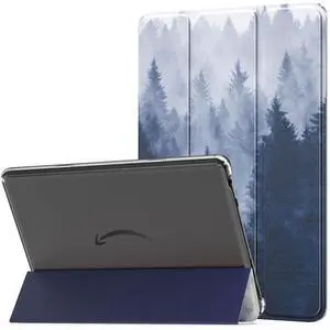 MoKo Case for All-New Amazon Kindle Fire HD 10 Tablet (13th Generation, 2023 Release) 10.1", PU Leather Trifold Stand Cover for Fire Tablet 10 2023, Auto Wake/Sleep, Gray Forest