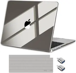 Batianda Premium Crystal Case for New MacBook Pro 16 inch 2025 M5 2024 M4 M3 M2 Pro Max Chip Lightweight Durable Scratch-Resistant, Easy Install, with Keyboard Cover, Dark Gray