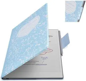 E NET-CASE Case for Remarkable Paper Pro, Premium PU Leather Book Folio with Pen-Buckle, Lightweight Magnetic Case with Auto Sleep/Wake for Remarkable Paper Pro 11.8" 2024 Released (SkyBlue-Notebook)