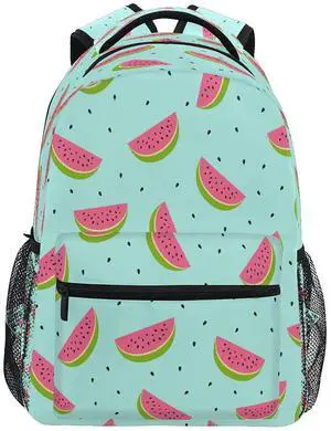xigua Cute Green Watermelon Backpack Bookbags Laptop Backpack for Boys Girls Teens, College Backpack Water Resistant Travel Bookbag