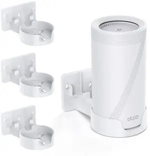 Deco Mesh Wall Mount for Deco WiFi 7 Mesh System BE63/BE65/BE75/BE85/BE95/BE10000/BE17000/BE22000/BE33000 BE Serie, Deco Mesh Wi-Fi 7 Mount Bracket Holder, Easy Installation (White, 3 Pack)