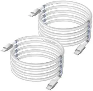 KINFERTE for USB C to USB C Magnetic Charging Cable (3.3ft+6ft) Tangle-Free Surrounded Magnets Easy Storage Handling Fast Charger Cord for Phone 15/Plus/pro/promax and Android Devices