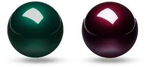 Perixx PERIPRO-303X2A 1.34 Inches Trackball 2 pcs Pack - Replacement Ball for M570, M575, PERIMICE-517/520/717/720, and Other 1.34inches Trackball Mouse - Glossy Red and Green