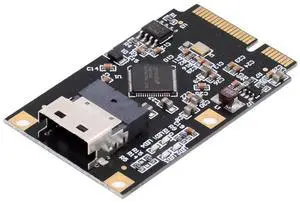 NFHK Mini PCI-E PCI Express to Slimline SFF-8654 SATA 3.0 Four Ports Adapter Converter 6Gbps Disk Extension Card for SSD