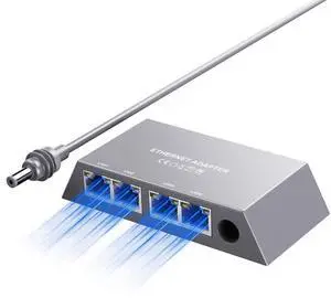 HAILOLY Starlink Ethernet Adapter for Gen 3, Starlink Rectangular Satellite Internet Adapter Ethernet Gen 3 for Wired External Network Fast & Stable Connection, 4 Ports