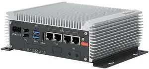 Dongtintech 4*RJ45 Network Ports Industrial mini PC,Fanless mini pc Alder Lake-N97 Quad-core 8GB+128GB, 1*HDMI, 2*USB3.2, 2*USB2.0, 2*COM RS232/RS485,Windows 11 Pro Linux Samll Desktop Computer