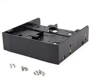 Hard Disk Drive Mounting Kit, 2.5" / 3.5" HDD / SSD to 5.25" Floppy Drive Bay Computer Mounting Bracket