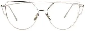 Zeelool Women's Metal Aviator Blue Light Blocking Eyeglassess Selina FM0088-03 Silver