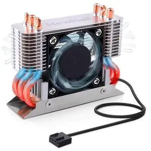 NewHail 12V M.2 2280 SSD Heatsink with 40mm PWM Cooling Fan, Copper Heat Pipes and Thermal Pad, SSD Cooler for M.2 2280 NVMe & SATA SSD Only