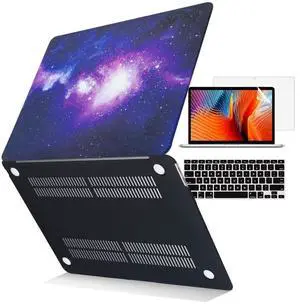 TOJIA MacBook Pro 13 inch Case A2159 A1989 A1706 A1988 A1708 2019 2018 2017 2016 Release, Plastic Hard Shell Compatible with MacBook Pro 13 Case, Galaxy Purple