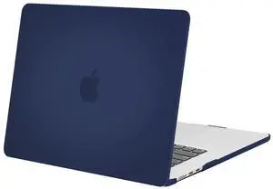 MOSISO Compatible with MacBook Air 15 inch Case 2025 2024 2023 Release M4 A3241 M3 A3114 M2 A2941 Liquid Retina Display Touch ID, Protective Plastic Hard Shell Case Cover, Navy Blue