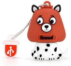 BORLTER CLAMP 64GB USB Stick Cute Flash Drive Dog Shaped Memory Stick Novelty USB Drive Pendrive Thumb Drive Gift for External Data Storage