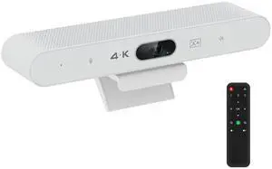 TOALLIN 4K Webcam with Microphone and Speaker, All-in-One Video Conferencing Camera, USB Video Bar, AI Auto-Framing & Speaker-Tracking, Conference Room Web Camera for Laptop, Meetings, Video Calls