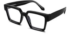 FEISEDY Oversized Blue Light Glasses for Women Men TR90 Retro Square Anti Eyestrain Glasses Rectangle Fashion Frame B0037