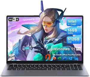BLUEING Gaming-Laptop-Computer, 12th Gen 12-Core i5-1240P (Beat i5-12450H, Up to 4.4GHz) 16GB DDR4 512GB NVMe, Win11 Laptop, 15.6" FHD IPS Display,Fingerprint,Backlit,WiFi 6,BT5.2,65W Type-C