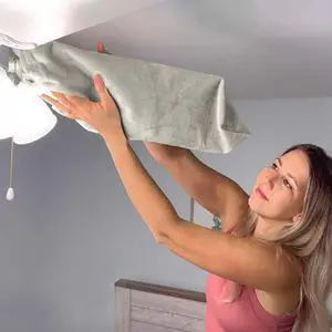 ZRVTM Ceiling Fan Duster - Gray Fan Blade Cleaner Fan Cleaner Sleeve Fan Cleaners for Ceiling Fans Washable Fan Blade Duster Cleaning Tool, SS-30gray-ceiling-fan-duster-FBA