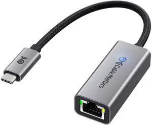 Cable Matters USB C to 5Gb Ethernet Adapter, 5 Gigabit Network Speed, USB C to Ethernet Adapter Compatible with USB4, Thunderbolt 4/5, Plug & Play for MacBook, Laptop, and USBC Devices