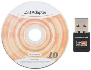 Band 802.11AC Card + CD, USB Internet Adapter Built-in PCB Antenna 100m / 109.4yd Desktop PC Connecter - 2.4G (150 Mbps) / 5G (433 Mbps)