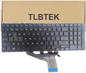 TLBTEK Backlight Keyboard Replacement Compatible with HP Omen 15-DH 15T-DC 15T-DC100 15-DC0010NR 15-DC0020NR 15-DC0030NR 15-DC0045NR 15-DC0051NR 15-DC0052NR 15-DC0086NR 15-DC0091CL Series Laptop