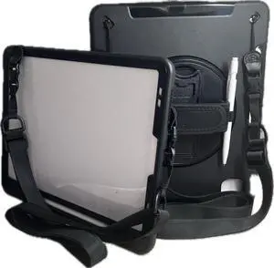 Case for iPad Pro 11 inch, Air 4/5 10.9 inch, Shockproof, 3-in-1 Protection, Screen Protector, Strap for Horizontal/Vertical use, Kickstand, 360 Rotation and Pencil Holder
