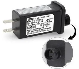 Power Supply CZJUTAI JT-DC045V1000-IP44 4.5V4.5W /3.6W for Christmas Lighting,String Light, Projector Light,Lawn Lamp, Inflatable Device (1 Pack of)