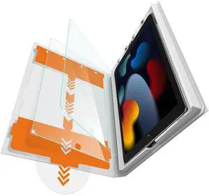 iGluz 2 Pack for iPad 10.2-inch(9th/8th/7th Gen.) 9H+ Tempered Glass Screen Protector with Easy-Install Box[12FT Military Grade Shatterproof] Apple Pencil Compatible,HD Clarity,Scratch Resistant