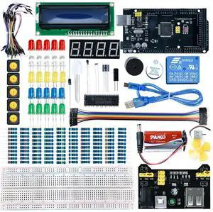 Mega R3 2560 Project Starter Kit Compatible with IDE - Including 16 Tutorials