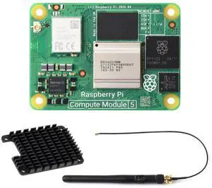 Waveshare CM5104000 Package A(4GB RAM, 0GB EMMC Flash, with Wire-Less), RPi CM5 Compute Module 5, Delivers The Power of Raspberry Pi 5 in A Compact Form Factor