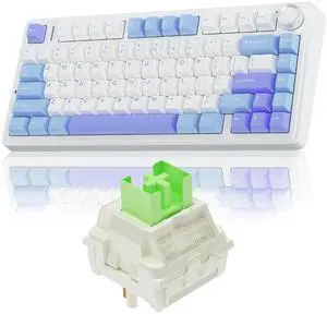 AULA F75 75% Wireless Mechanical Keyboard,Gasket Hot Swappable Custom Keyboards+LEOBOG Reaper Keyboard Switches Set