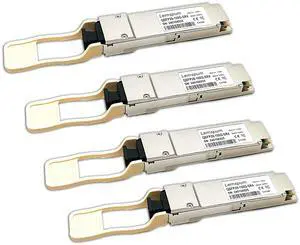 4Pack 100G SR QSFP28 Multimode Module 100GBASE-SR4 850nm 100m DOM MPO-12/UPC MMF Optical Transceiver Support 4 x 25G-SR Compatible with Juniper JNP-QSFP-100G-SR4, Arista/Brocade/Dell SFP-100G-SR4 ect.