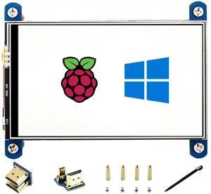 waveshare 4inch HDMI LCD Compatible with Raspberry Pi 5/4B/3B+/3B/Zero W/Zero 2W, 480x800 Resolution IPS Display Resistive Touch Screen, Support Windows 11/10 / 8.1/8 /7
