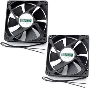Mhrxusd 2pcs EC 12025 Cooling Fan Replace XY12025B2H for 220-240V Boosting High-Volume Fans 120mm Case Replacement Parts Accessories Black Plastic