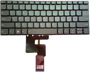 Sierra Blackmon for IdeaPad Small Trend 7000 7000-14 120s-14IAP 320-14 320S-14IKB V330-14IKB 520-14IKB Gray keycaps, no Borders, with Light, with Power-on Button US Layout Notebook Keyboard