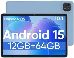 Tablet 10.1 inch Android Tablet with Octa-Core Processor, 12GB RAM 64GB ROM 2TB Expand, 1280x800 HD Touchscreen, GPS, FM, WiFi 5, Dual Camera, BT5.0, 6000mAh, Widevine L1