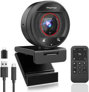 Galyimage 2K Webcam for pc with AI,Web Camera/8X Digital Zoom Computer Camera with USB 3.0/HDR/Dual Noise-Cancelling MicsZoom/Teams/Skype/Facetime/Meeting