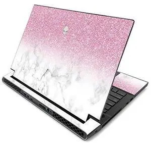 MightySkins Skin for Alienware m17 R2 (2019) - Marble Glitz | Protective, Durable, and Unique Vinyl Decal wrap cover | Easy To Apply, Remove, and Change Styles | Made in the USA, Model Number: ALWM17R