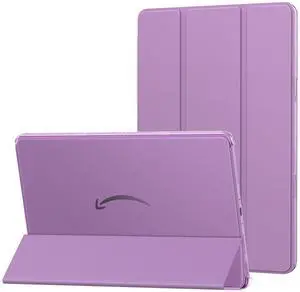 MoKo Case Fits Amazon Kindle Fire Max 11 Tablet (13th Gen, 2023 Release) 11" - Slim PU Leather Trifold Stand Cover for Fire 11 Tablet Frosted Hard Back Shell with Auto Wake/Sleep, Purple