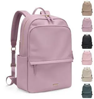 GOLF SUPAGS Women Laptop Backpack Casual Daypack for Work Travel College Backpack Purse Fits 15.6 Inch Notebook (Pinkish Purple)