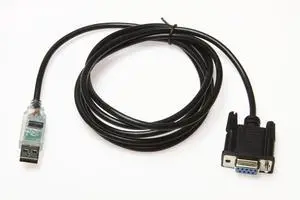 Wirenest USB to RS232 Null Modem Cable  6ft | DB9 Female | FTDI Chipset | RX/TX LEDs | Molded Connectors | All Data Lines Connected