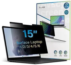 SenseAGE Magnetic Privacy Screen Protector for Surface Laptop 15 inch (6/5/4/3/2/1), Removable Anti-Glare Blue Light Filter, Compatible with Surface Laptop 15"
