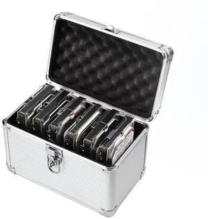 GLOTRENDS B6 6-Slot Storage Box for 3.5 Inch Internal Hard Disk, Portable Design for Carrying and Transportation, IP65 Water Resistant, HDD Organizer and Protective Box